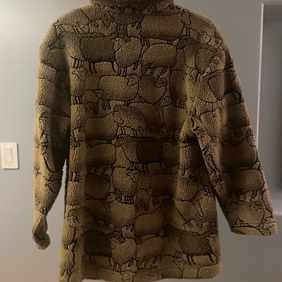 Sheep Pattern Fleece Jacket - Picture 2 of 6